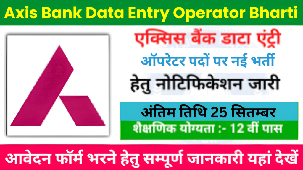 Axis Bank Data Entry Operator