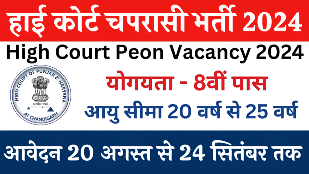 High Court Peon 2024